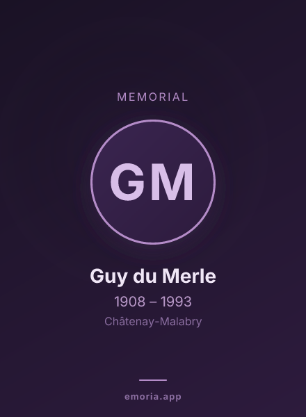 Memorial portrait of Guy du Merle