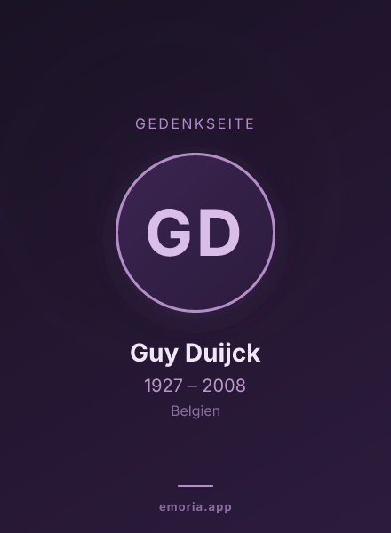 Gedenkportrait von Guy Duijck
