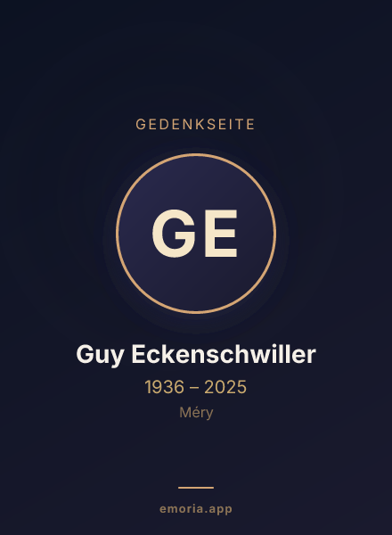 Gedenkportrait von Guy Eckenschwiller