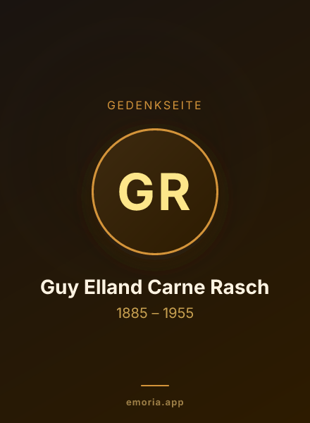 Gedenkportrait von Guy Elland Carne Rasch