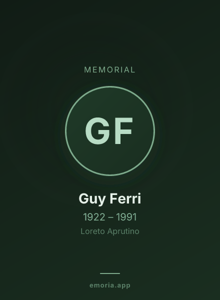 Memorial portrait of Guy Ferri