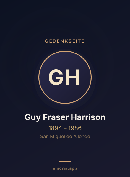 Gedenkportrait von Guy Fraser Harrison