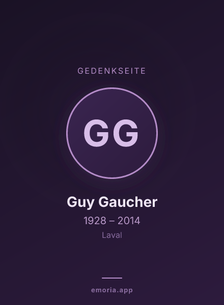 Gedenkportrait von Guy Gaucher