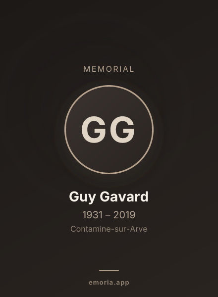 Memorial portrait of Guy Gavard