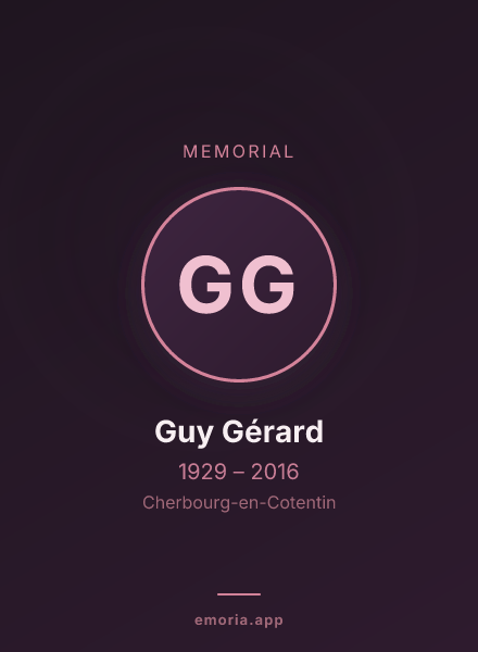 Memorial portrait of Guy Gérard