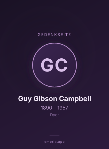 Gedenkportrait von Guy Gibson Campbell