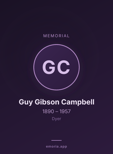 Memorial portrait of Guy Gibson Campbell