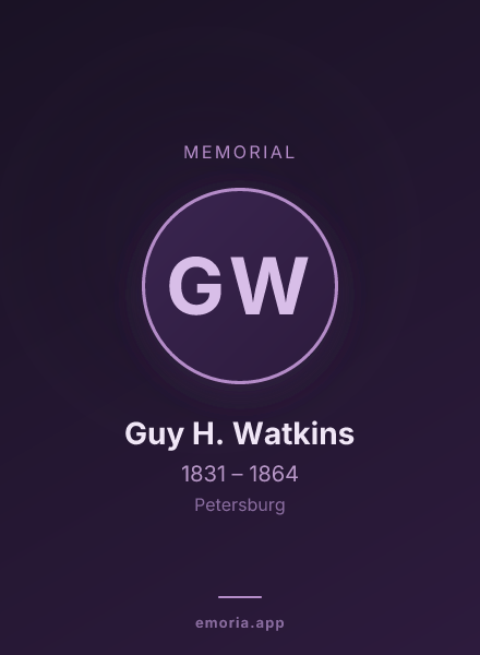 Memorial portrait of Guy H. Watkins