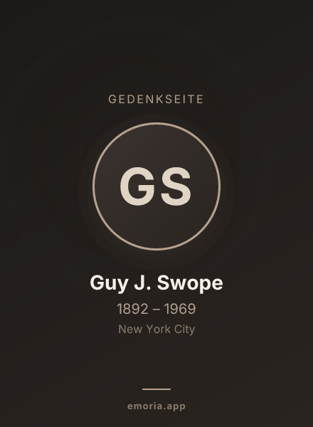 Gedenkportrait von Guy J. Swope