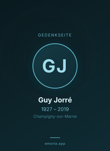 Gedenkportrait von Guy Jorré