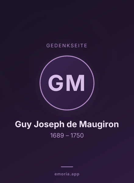 Gedenkportrait von Guy Joseph de Maugiron