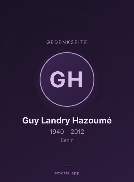 Gedenkportrait von Guy Landry Hazoumé