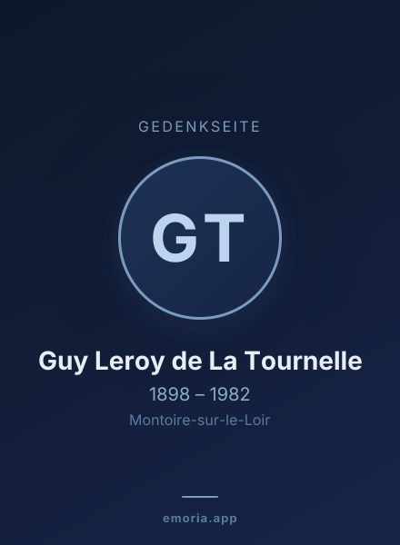 Gedenkportrait von Guy Leroy de La Tournelle