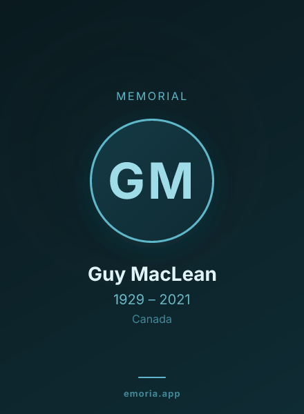 Memorial portrait of Guy MacLean