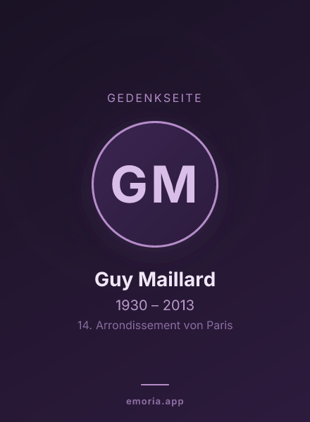 Gedenkportrait von Guy Maillard