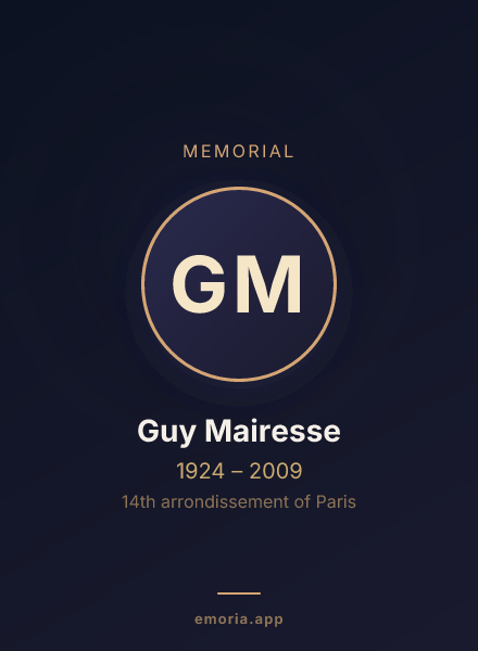 Memorial portrait of Guy Mairesse