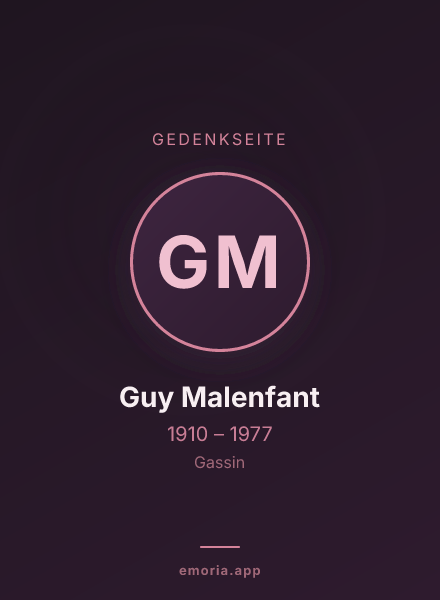 Gedenkportrait von Guy Malenfant