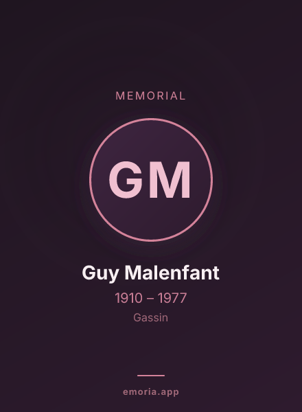 Memorial portrait of Guy Malenfant