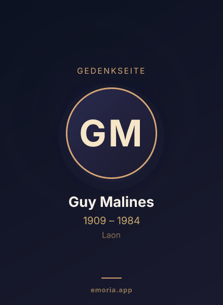 Gedenkportrait von Guy Malines