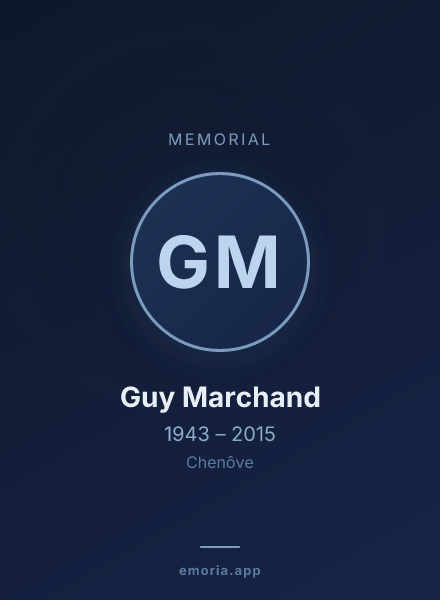 Memorial portrait of Guy Marchand
