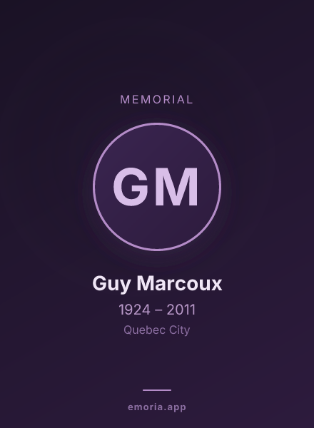 Memorial portrait of Guy Marcoux