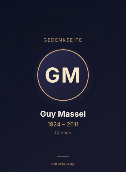Gedenkportrait von Guy Massel