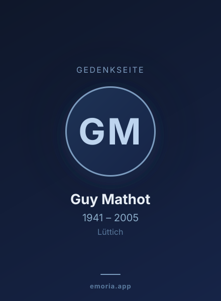Gedenkportrait von Guy Mathot