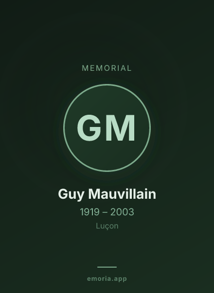 Memorial portrait of Guy Mauvillain