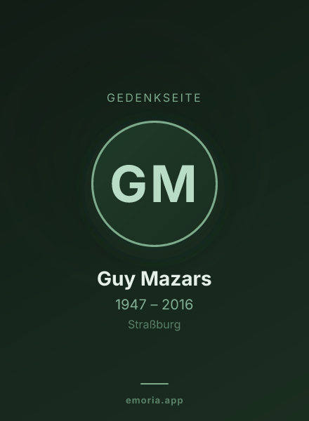 Gedenkportrait von Guy Mazars