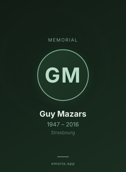 Memorial portrait of Guy Mazars
