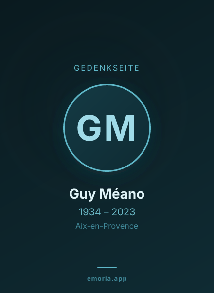 Gedenkportrait von Guy Méano