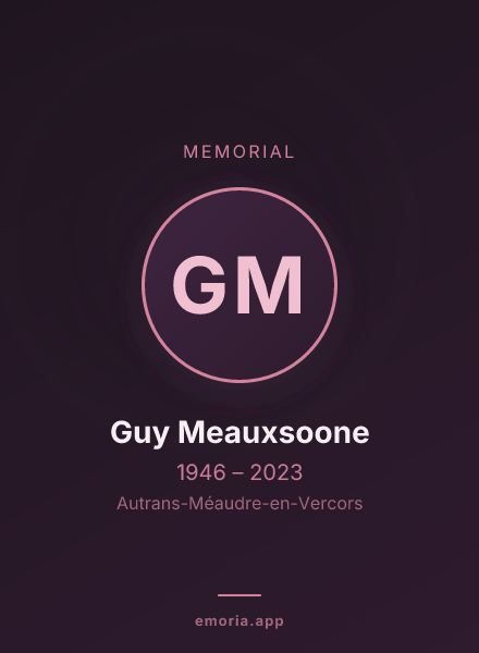 Memorial portrait of Guy Meauxsoone