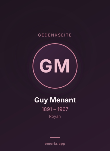 Gedenkportrait von Guy Menant