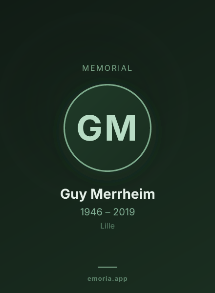 Memorial portrait of Guy Merrheim