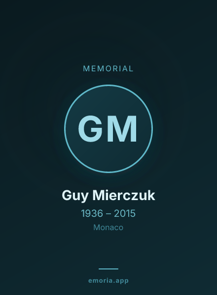 Memorial portrait of Guy Mierczuk