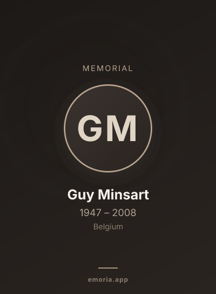 Memorial portrait of Guy Minsart
