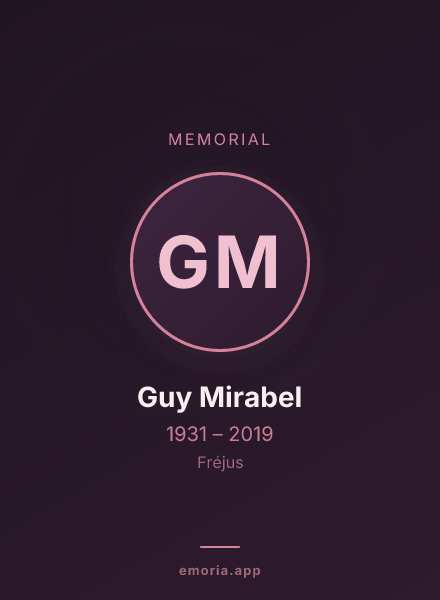 Memorial portrait of Guy Mirabel