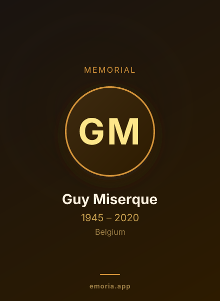 Memorial portrait of Guy Miserque