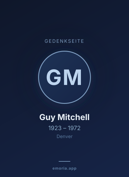 Gedenkportrait von Guy Mitchell