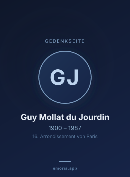 Gedenkportrait von Guy Mollat du Jourdin