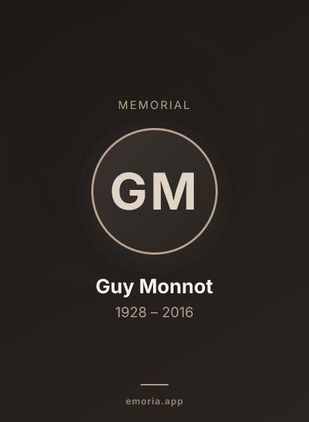 Memorial portrait of Guy Monnot