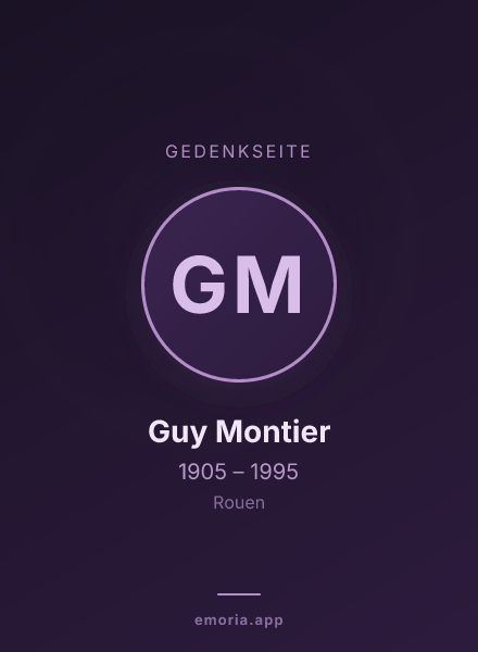 Gedenkportrait von Guy Montier