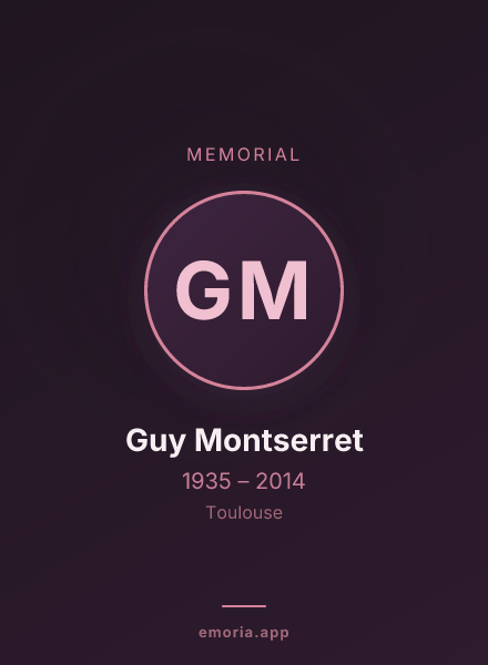 Memorial portrait of Guy Montserret