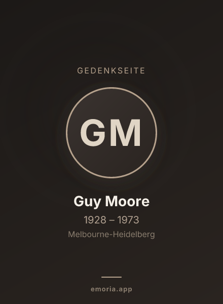 Gedenkportrait von Guy Moore