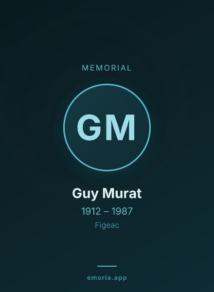 Memorial portrait of Guy Murat