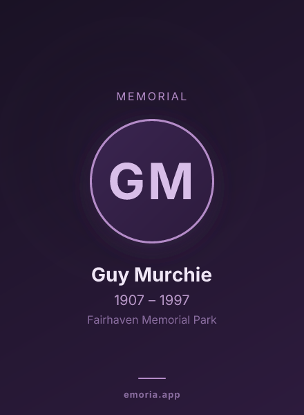 Memorial portrait of Guy Murchie