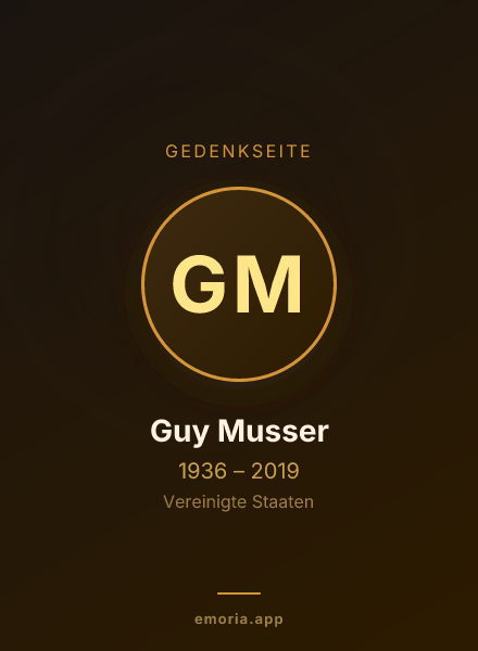 Gedenkportrait von Guy Musser