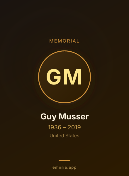 Memorial portrait of Guy Musser
