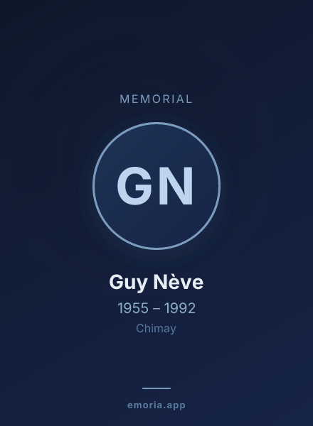 Memorial portrait of Guy Nève