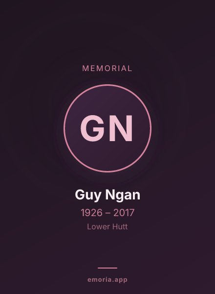 Memorial portrait of Guy Ngan